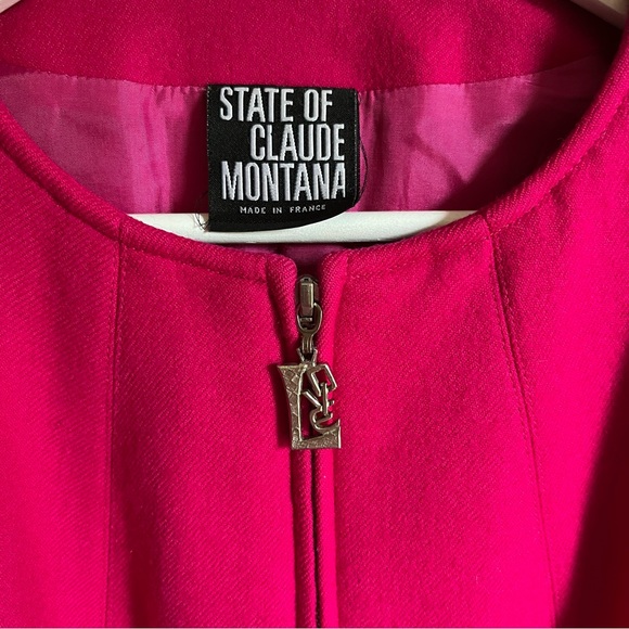 State of Claude Montana pink wool coat - Picture 4 of 4
